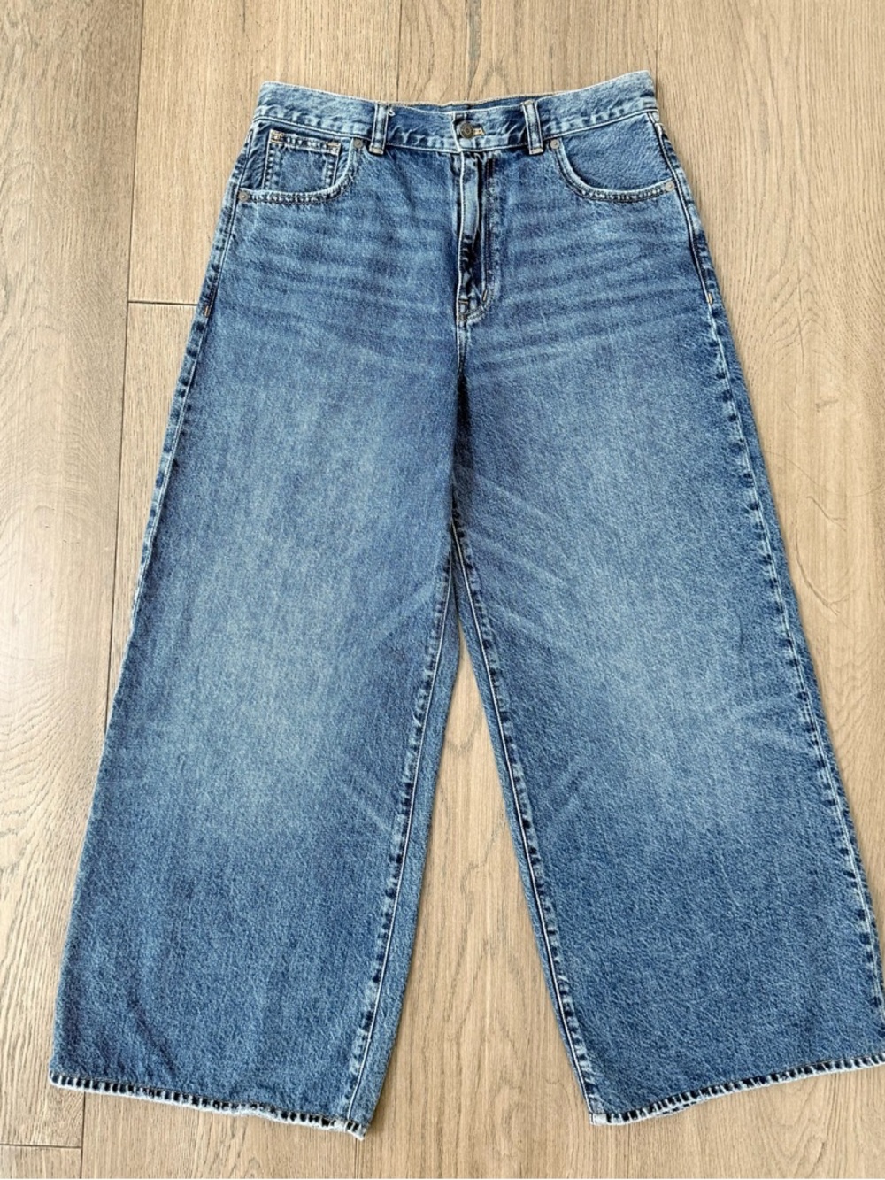 Madewell Superwide Leg Rigid Jeans 100% Cotton Concho Wash 29